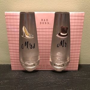 Mr and Mrs Stemless champagne glasses